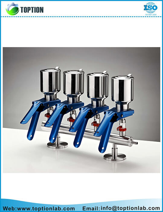 4-Branch Vacuum Filtration Manifolds, Stainless Filtration Systems