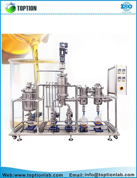 Molecular distillation unit for pharmaceutical grade CBD oil
