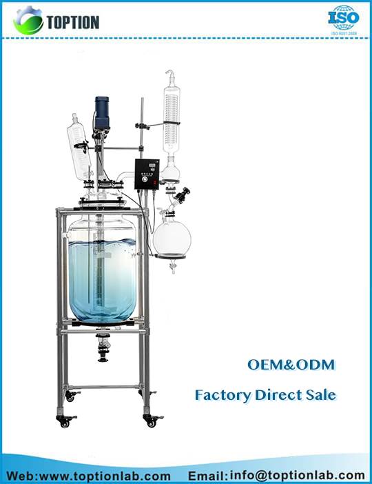 jacketed distillation reactor for chemicals