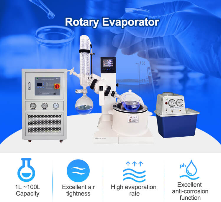 rotary evaporator with chiller and pump;