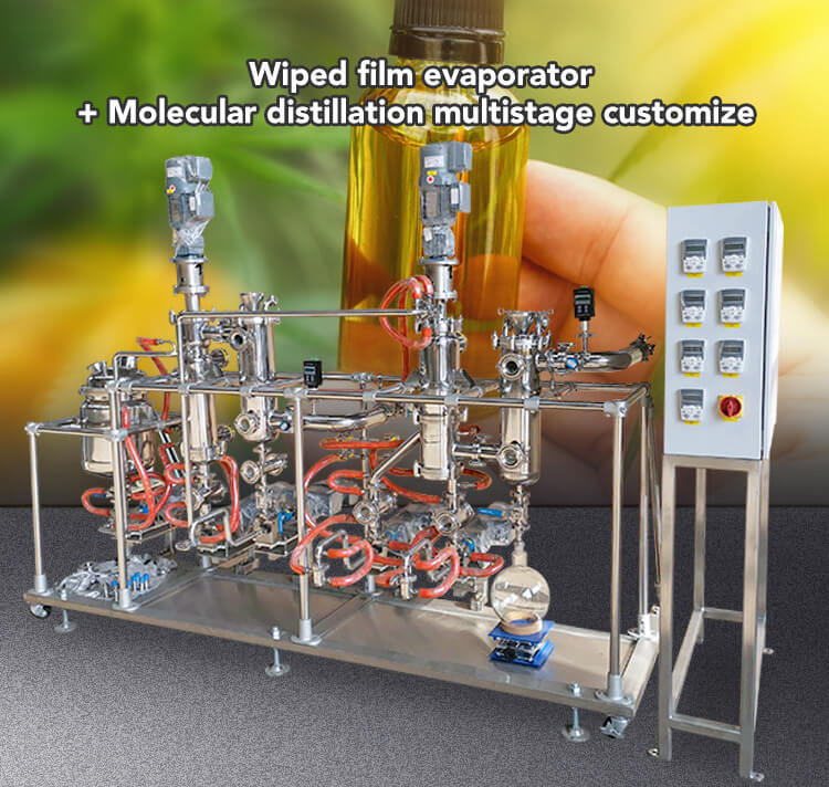 continuous short path molecular distillation;