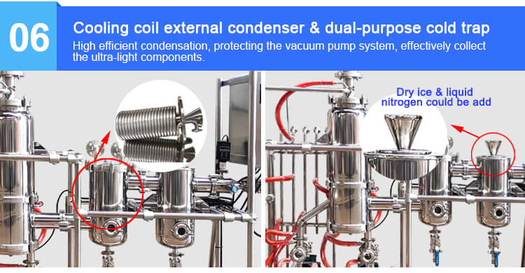 stainless steel molecular distillation apparatus;