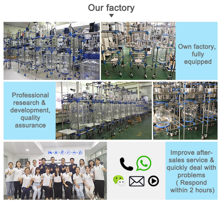 Double Layer Glass Reactor With PLC Control System, Reactor Customize;