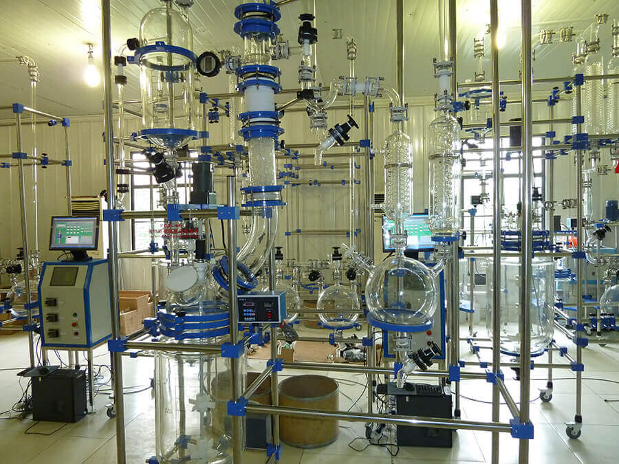 Lab Rectification Tower,Lab Glass Reactor With Rectifying Column;