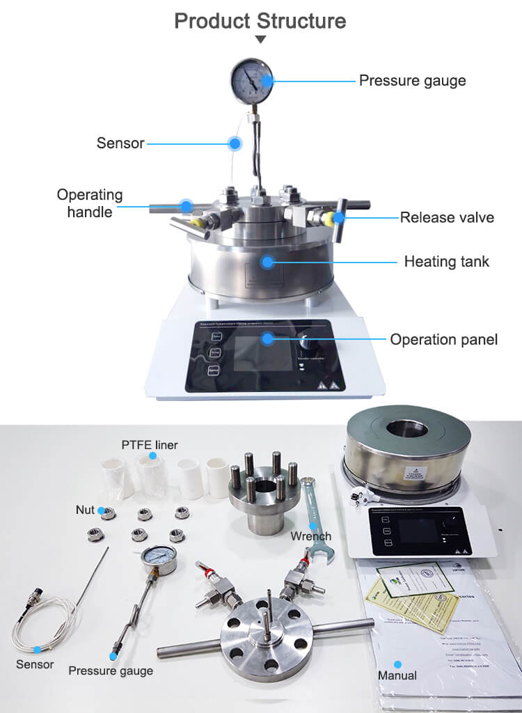 Small Laboratory High Pressure Vessel Autoclave Reactor;