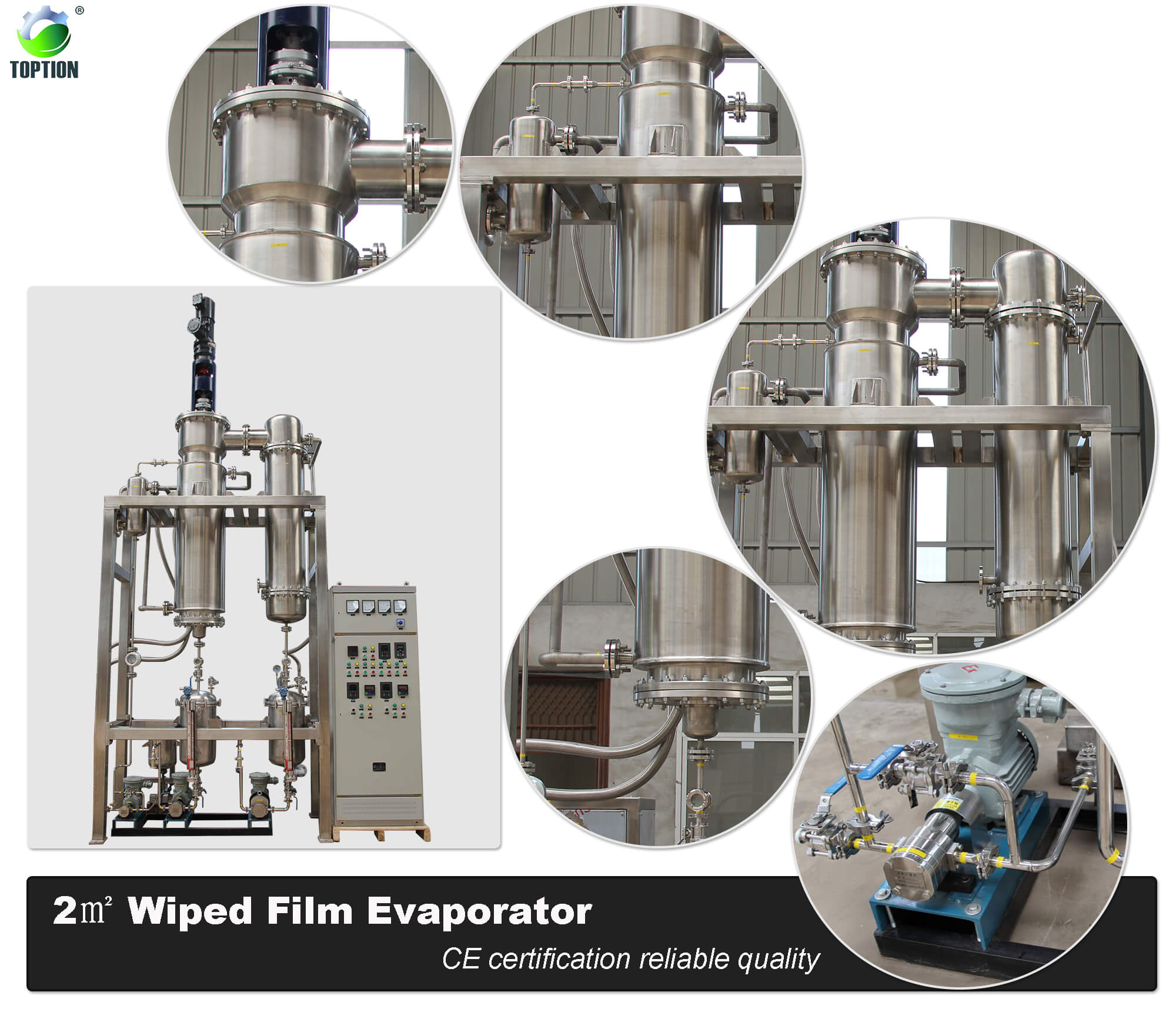 Scraped Film Evaporator TOPTION China;
