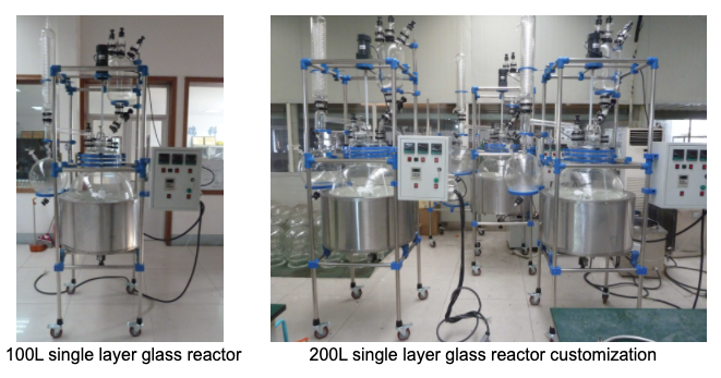100L Single Layer Glass Reactor With Heating Mantle;