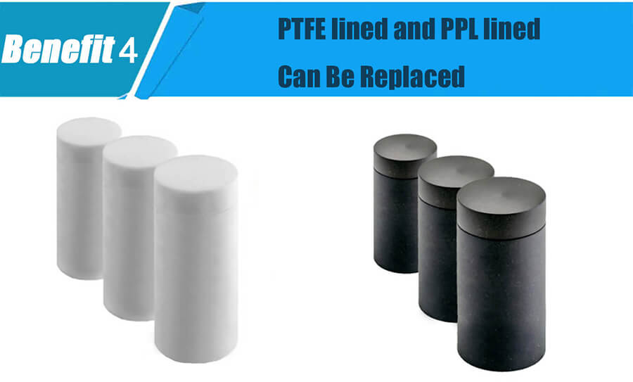 PTFE liner of hydrothermal autoclave reactor;