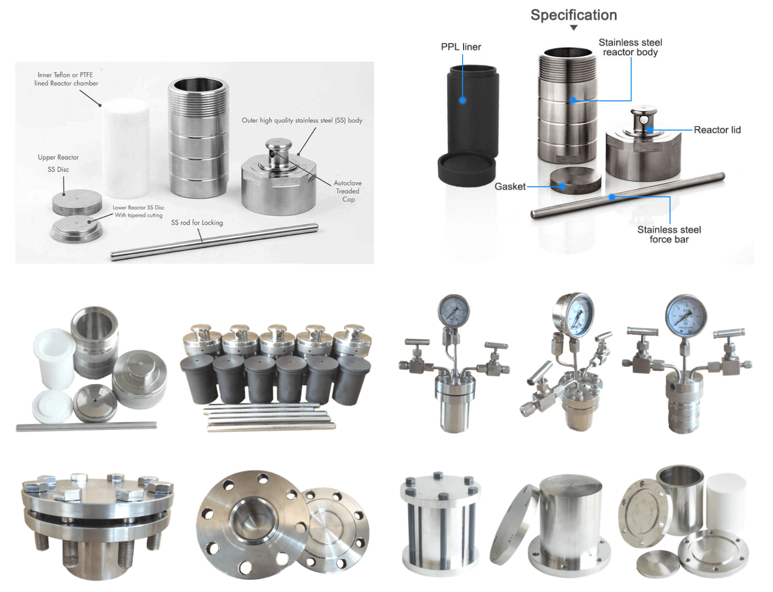 Lab Hydrothermal Synthesis Reactor With PPL Liner;