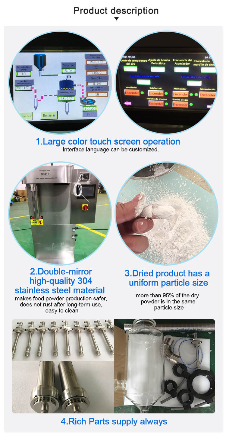 Milk Spray Dryer Small Scale Spray Drying Machine;
